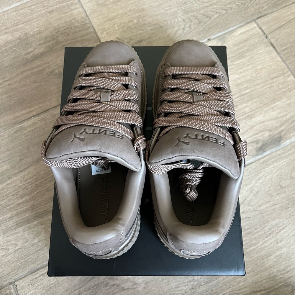 Puma Fenty Platform Sneakers in Taupe Brown - Picture 6 of 10